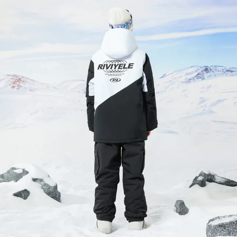 Ski Suites Women Sports Snow Jacket Pant Set Windproof Waterproof Hoodie Warm Breathable Men Ski Clothes Winter Snowboard Suites - Image 3