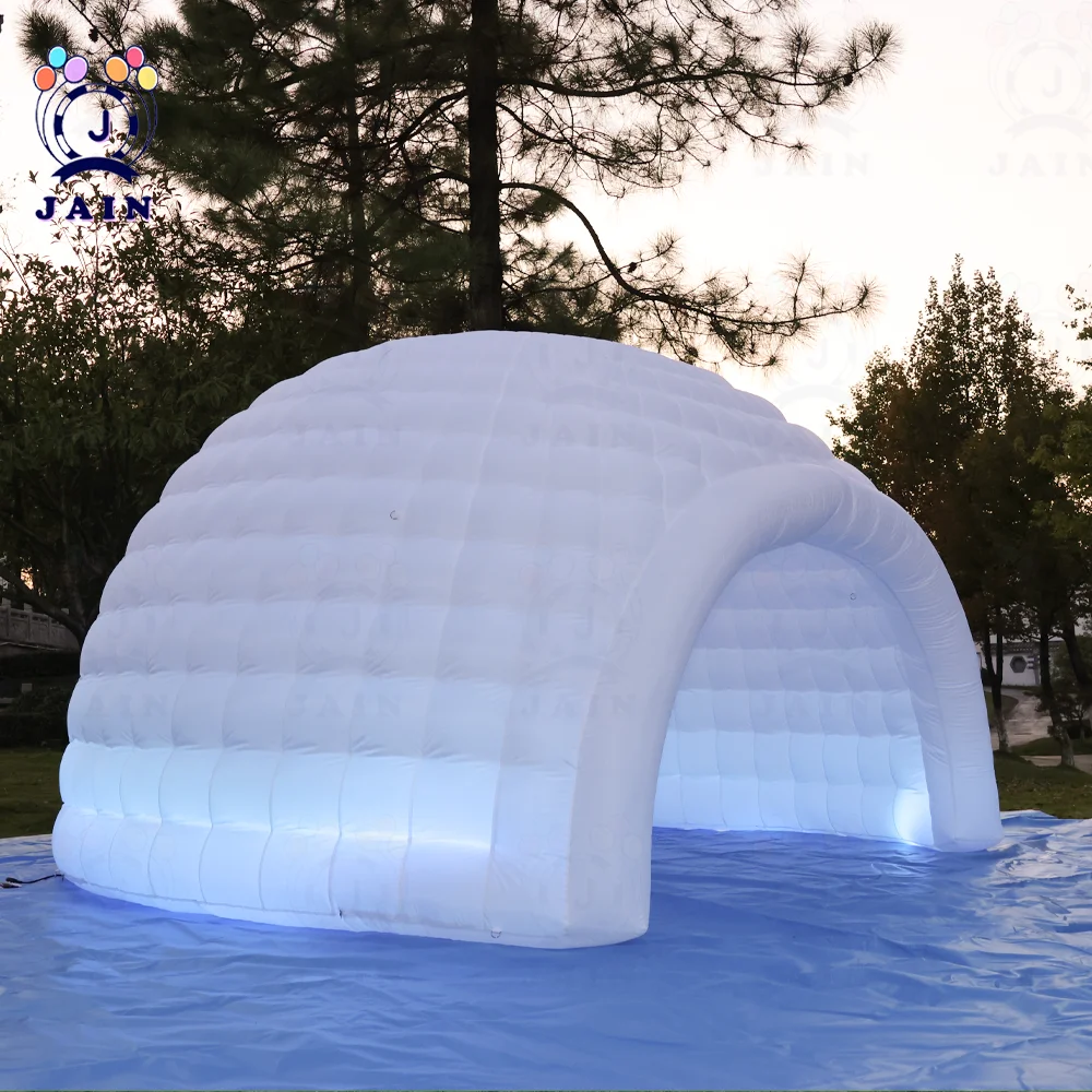 4.5m White Inflatable Dome Tent Outdoor Lighting Inflatable Igloo Dome Inflatable Party Tent With Blower For Camping Festival - Image 4