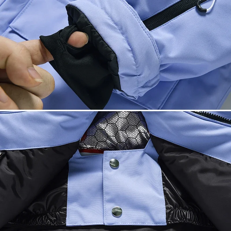 2024 Hooded Jacket Pants Male Snow Costumes Sport Warm Men Snowboard Suits Outdoor Mountain Man Ski Sets Windproof Clothes - Image 5