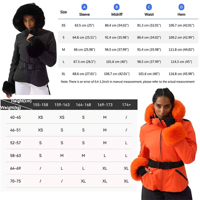 2025 New Women Sport Ski Jackets Windproof Breathable Adult Solid Snow Hooded Skiing Top Waterproof Outdoor Snowboarding Clothes - Image 6