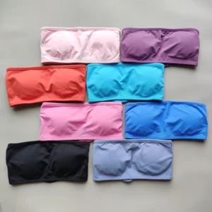 ARFTE Backless Bandeau Sports Bra Gym Women Top Crop Tube Seamless Bras Yoga Tops Workout Sportswear Push-up Fitness Gym Bra